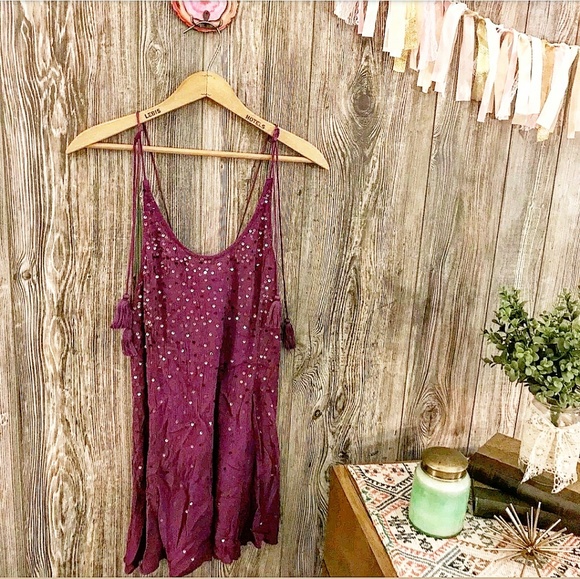 Free People Other - Intimately Free People Boho Plum Sequence Dress